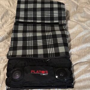 Plaid Black and Gray Speaker Blanket
